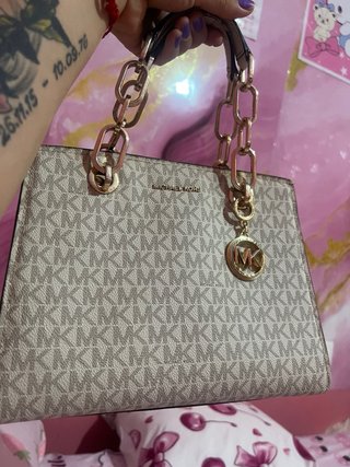 Bolso Michael Kors Blanco y Dorado