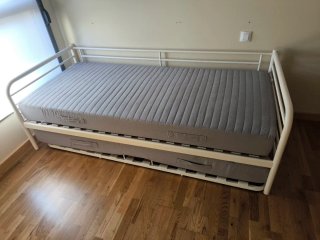 Estructura cama nido + 2 colchones 90