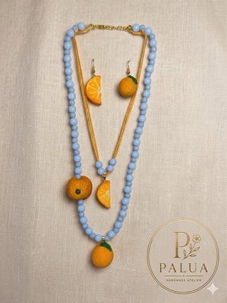 Set Collana e Orecchini Arancia