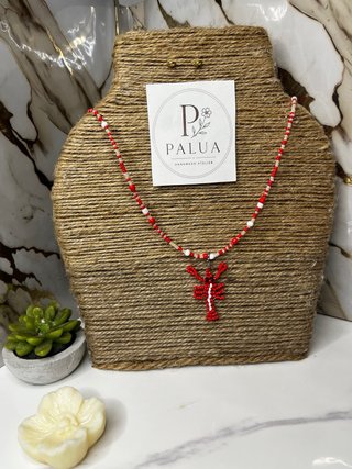 Collana con ciondolo aragosta fatta a mano