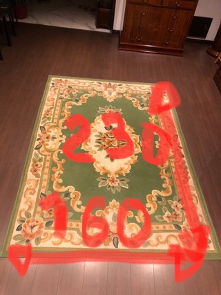 Alfombra sintética flores 230x160 cm