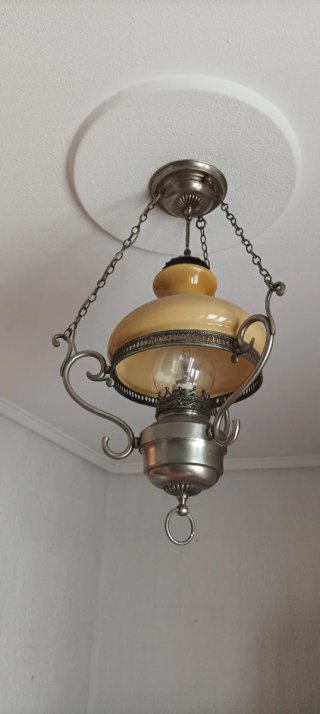 Lámpara de techo estilo quinqué