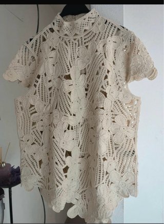 Conjunto Falda y Top Crochet Zara Talla M