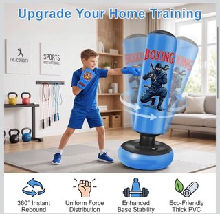NUEVO Saco de boxeo inflable 165cm