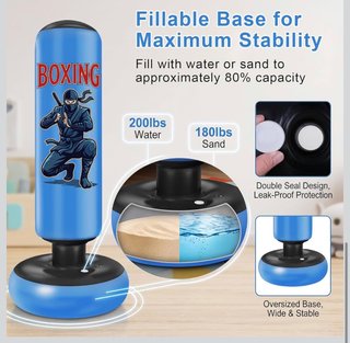 NUEVO Saco de boxeo inflable 165cm