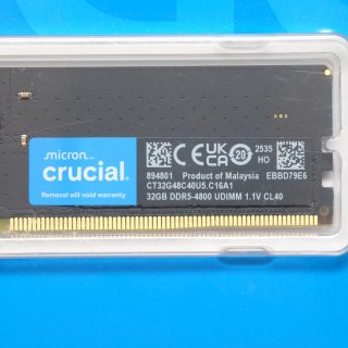 Crucial 32GB DDR5 32GB 4800MHz CL40 UDIMM RAM