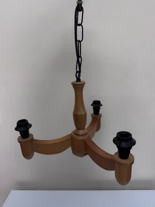 Lámpara de techo madera y metal