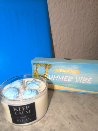 Vela Summer Vibe con aroma marino