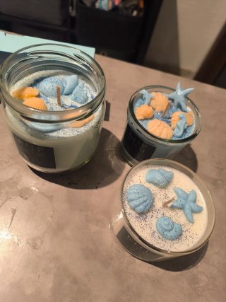 Vela Summer Vibe con aroma marino