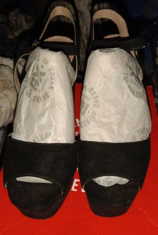 Sandalias atmósfera Tacón Negro