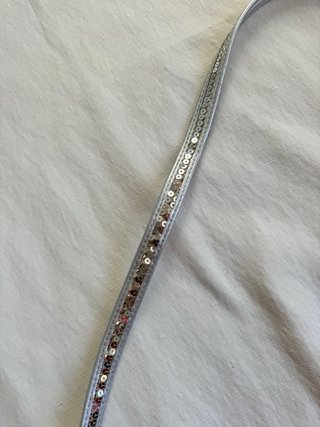 Cinturón plateado lentejuelas talla 90