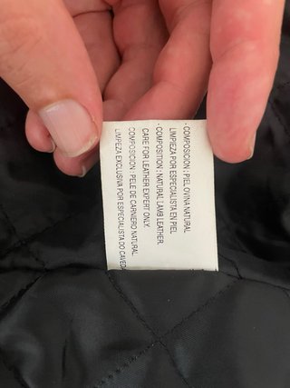 Chaqueta de Piel Negra Talla 50