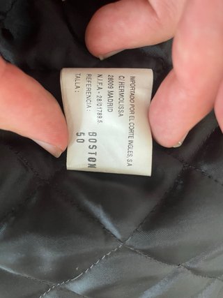 Chaqueta de Piel Negra Talla 50