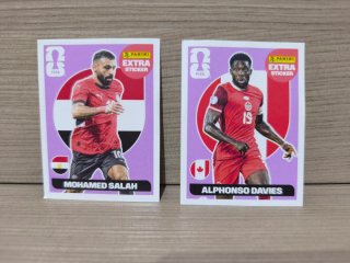 Cromos Extra Panini Mohamed Salah y Alphonso Davie
