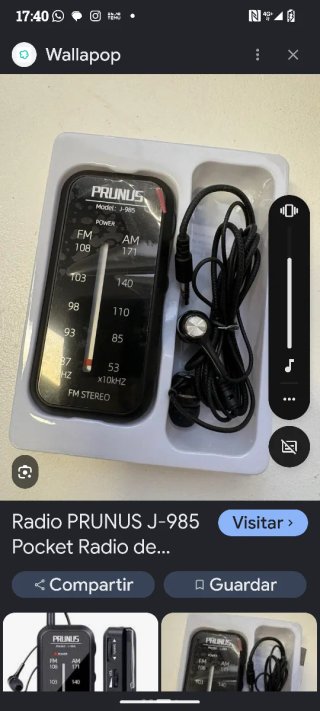 Radio PRUNUS J-985 FM/AM Portátil