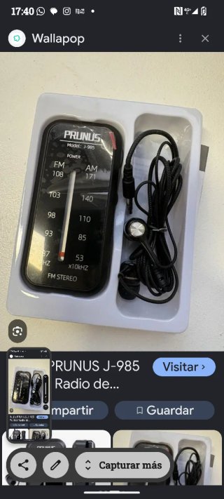 Radio PRUNUS J-985 FM/AM Portátil
