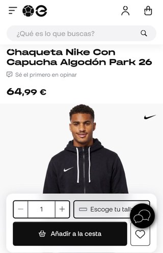 Chaqueta Nike AE Prat 26/27 Negra