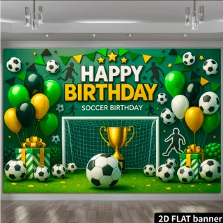 Banner Feliz Cumpleaños Fútbol 100cm x 150cm