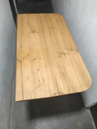 Mesa plegable madera y metal 110x60 X74 alto