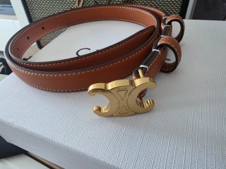 Cinto Celine 90cm Castanho/Dourado