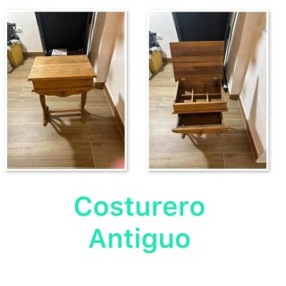 Costurero antiguo / Mesita auxiliar madera