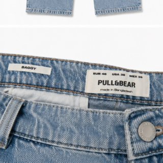Pantalón vaquero cargo Pull&Bear Baggy azul