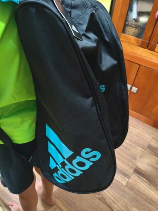 Paletero Adidas Negro y Turquesa