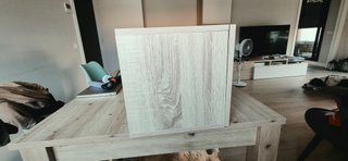 Módulo alto madera y cristal 1m