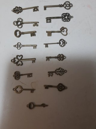 Set 15 Chiavi Antiche Vintage Bronzo