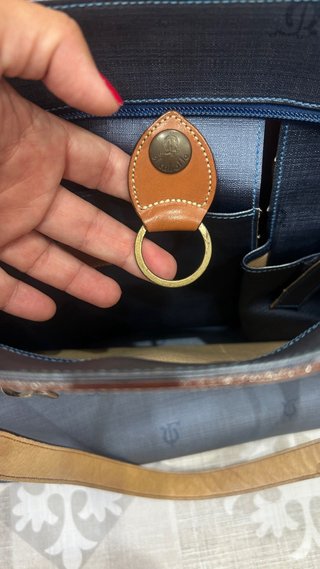 Bolso El Caballo azul y marrón