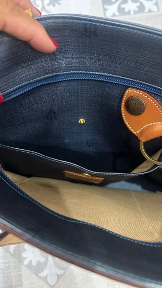 Bolso El Caballo azul y marrón