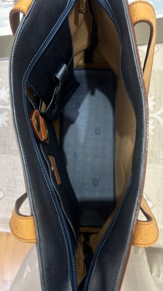 Bolso El Caballo azul y marrón
