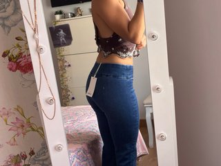 Pantalón vaquero campana azul
