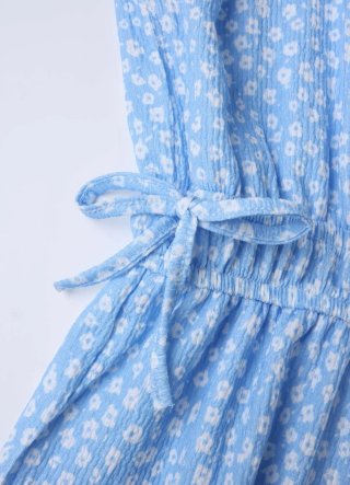 Mono largo Zara azul estampado de flores verano