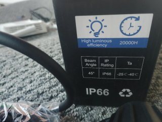 Foco LED Exterior Negro