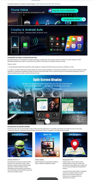 NUEVO! (170€) Autoradio para Renault Megane 2