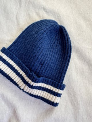 Gorro infantil azul y blanco talla 8