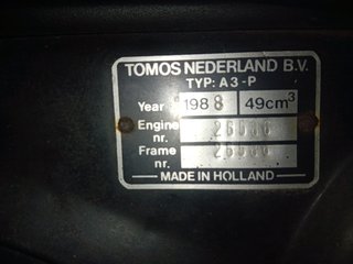 Moto Tomos A23 com documentação