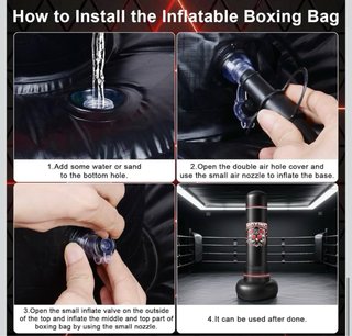 NUEVO Saco de boxeo inflable 190cm + guantes