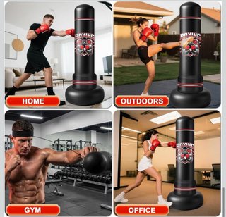 NUEVO Saco de boxeo inflable 190cm + guantes