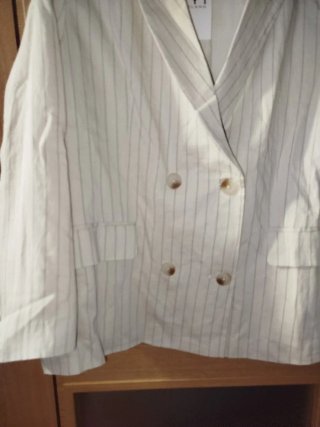 Blazer Milano Rayas Beige Talla XXL