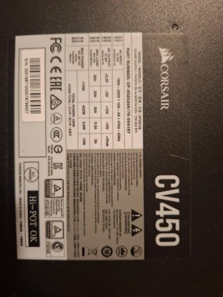 Fuente Alimentación Corsair CV450 450W
