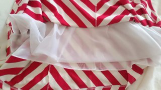 Vestido Zara Rayas Rojas y Blancas