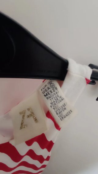 Vestido Zara Rayas Rojas y Blancas
