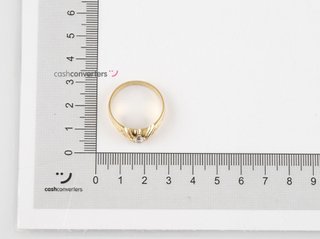 anillo oro 18k con piedra con circonita
