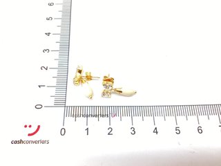 pendientes oro 18k con piedra