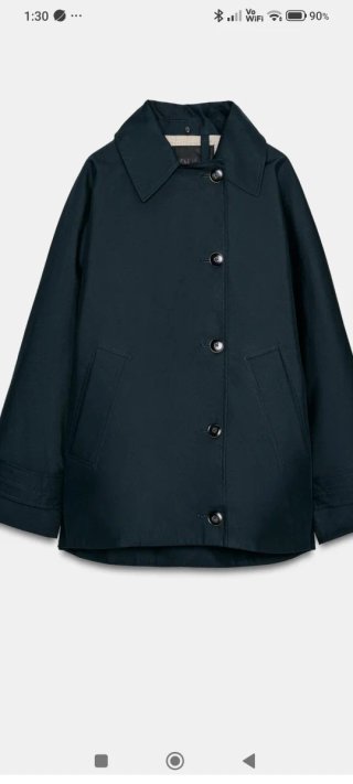 Trench Zara cuello pelo ZW Colección