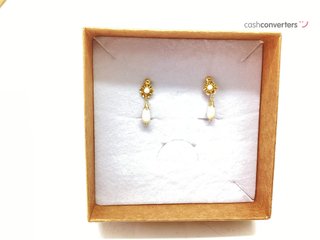 pendientes oro 18k con piedra