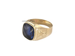 sello oro 18k con piedra con espinela