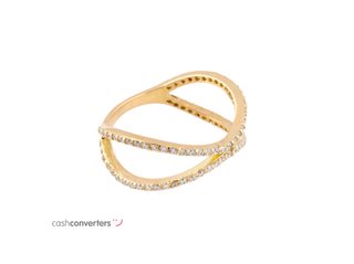 anillo oro 18k con piedra con circonita